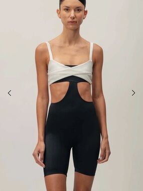 Baobab Collection Black & White Cutout Crossover Bodysuit